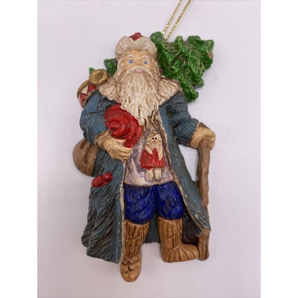 Vintage Santa Carrying Gifts Christmas Mornin Ornament Made In Taiwan - Picture 1 of 6